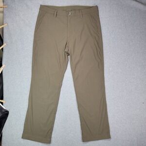 Eddie Bauer Takeoff Chino Pants Mens‎ 33x30 Brown UPF 50+ DWR D3853309